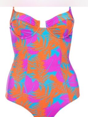 Vetchy One Piece Floral Swimsuit Size Small NWT